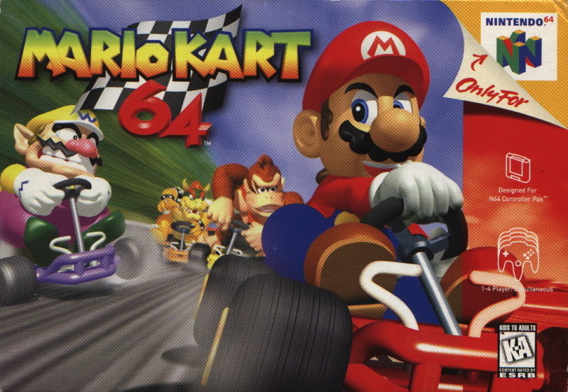 Mario Kart 64 box cover (1996)